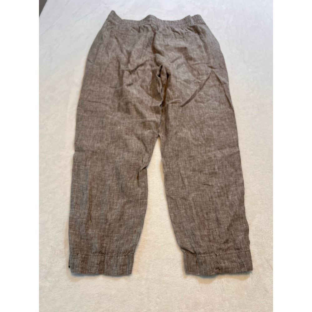 Athleta Women's Cabo Linen Joggers Tan Brown Medium Petite Ankle - Picture 7 of 7